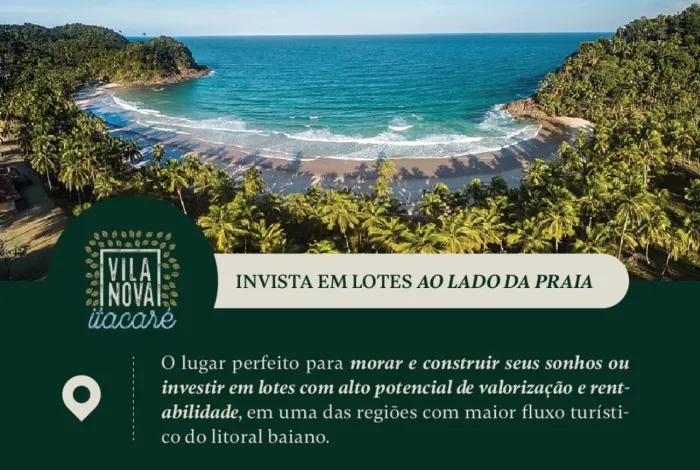 Lote de 924 m² no Vila nova Itacaré / Villas de São José por R$ 400.000,00