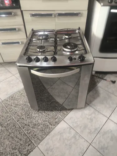 Fogão 4 Bocas de embutir Electrolux Inox Espelhado Tripla Chama c/grill elétrico