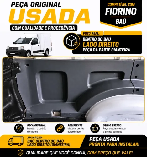 PEÇA BAÚ FIORINO LATERAL DIANTEIRA *DIREITA*