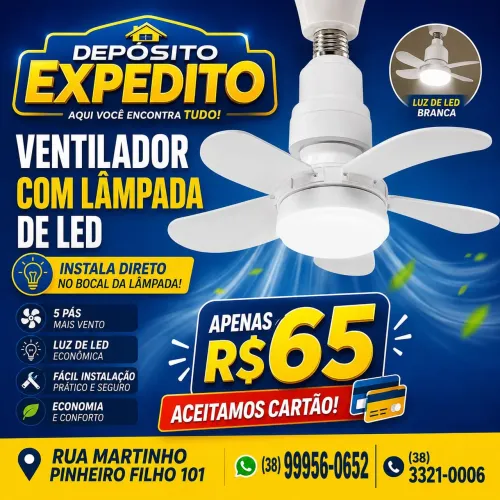 Ventilador de fácil instalação