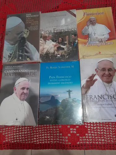 Lote de 06 Livros Católicos - Papa Francisco - Livros Novos