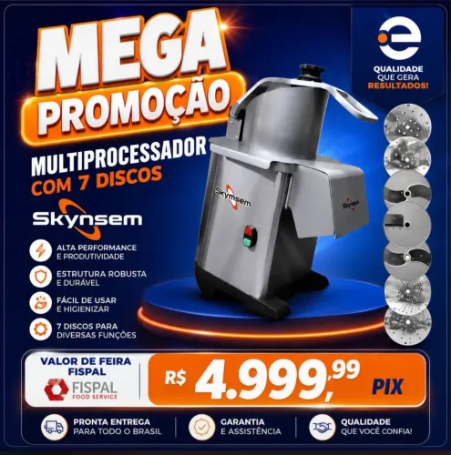 Processador de alimentos 7 discos novo com garantia