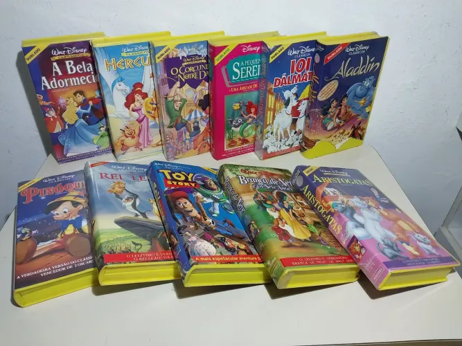 Lote coleção 13 Fitas VHS Disney Clássicos Originais