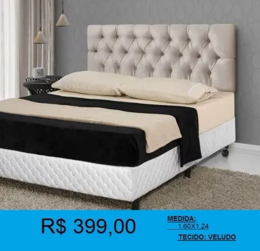 Cabeceira queen veludo - a pronta entrega
