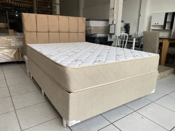 Cama Casal 1388x188 semi ortopédica ganha 2 travesseiros de brinde