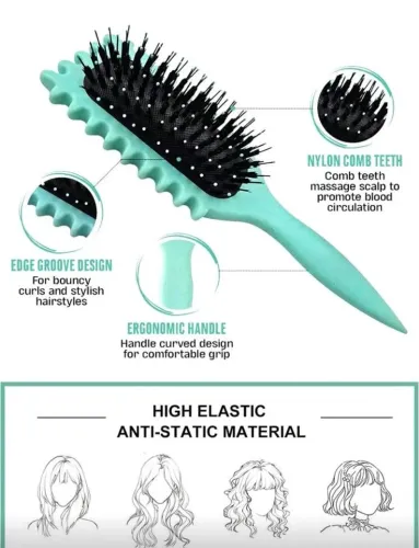 Escova de cabelo macia e boa para finalizar 