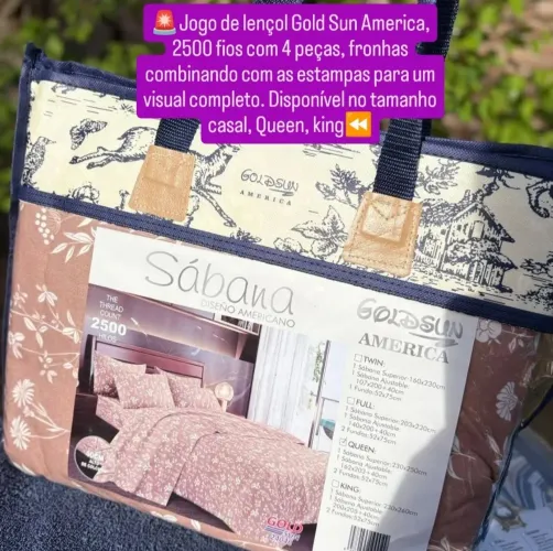 Jogo de lençol casal, Queen e king 
