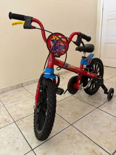 Bicicleta Infantil Spider-Man com rodinhas