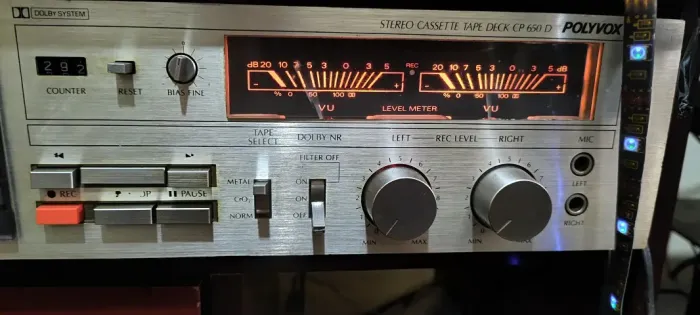 Tape Deck Polyvox CP650D, Original; perfeito funcionamento.