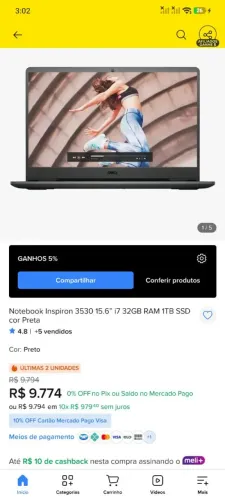 Notebook novo , nunca usado 