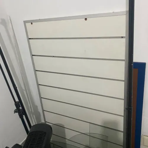 Painel de parede Canaleta do brancoek MDF com vidro 
