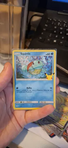 Carta Squirtle foil selo pikachu