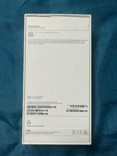 Caixa de iPhone 16 pro Max 