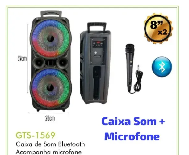 Caixa de som Bluetooth acompanhado com microfone