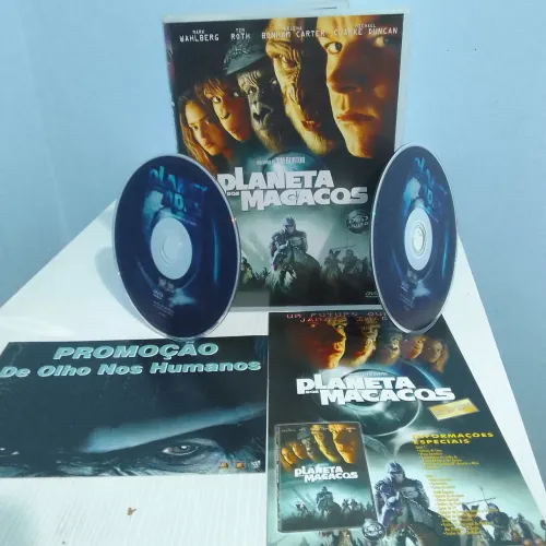 Dvd O Planeta Dos Macacos-Tim Burton-Duplo-Dublado-Perfeito
