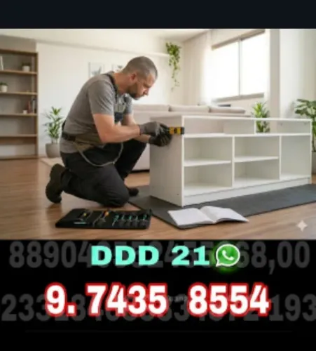 Montador de móveis para montagem e desmontagem de guarda-roupas, armários, closet e cômoda