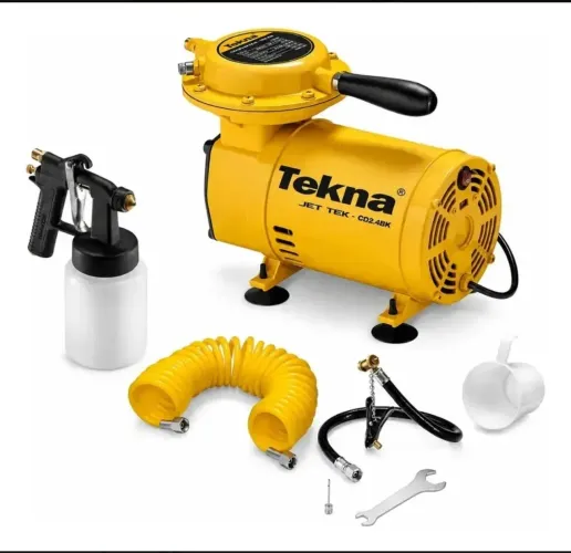 Compressor Ar Direto 1/2hp 40psi C/ Kit Cd2453b Tekna Cor Amarelo