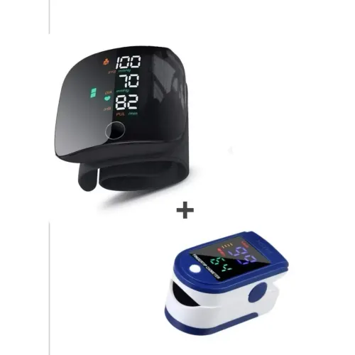 Aparelho de pressão de pulso com voz + Oximetro digital