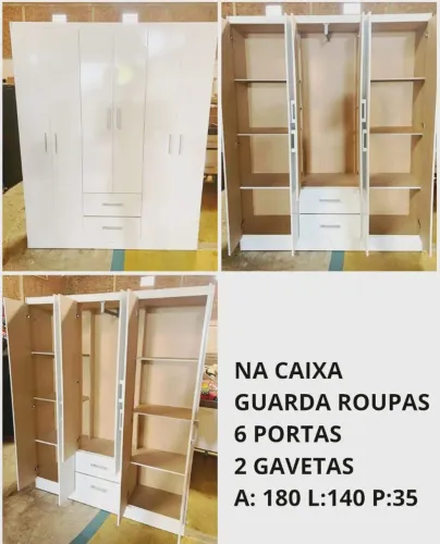 NOVOS Roupeiros Dois a Sete Portas Multiuso Sapateira Cômoda a partir de 220,00
