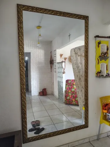 Espelho de Parede Gigante, com Excelente Moldura, Medindo 192x112cm, Em Excelente Estado