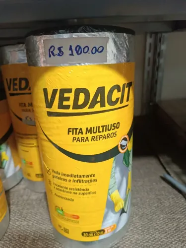 Fita aluminizada Vedacit 30 cm x10 metros