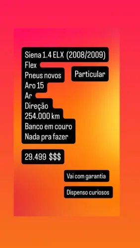 Fiat Siena ELX 1.4 MPI Fire Flex 8V 4P 2009