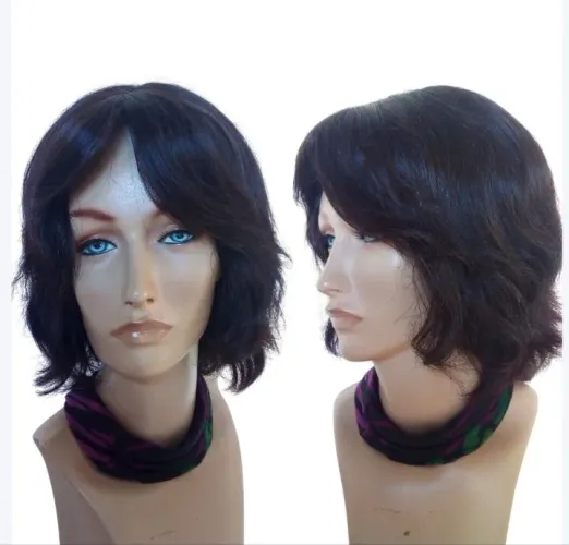 Peruca curta cabelo humano 