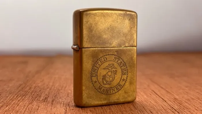 Isqueiro Zippo original 1993, Corpo de Fuzileiros Navais dos Estados Unidos (usado)