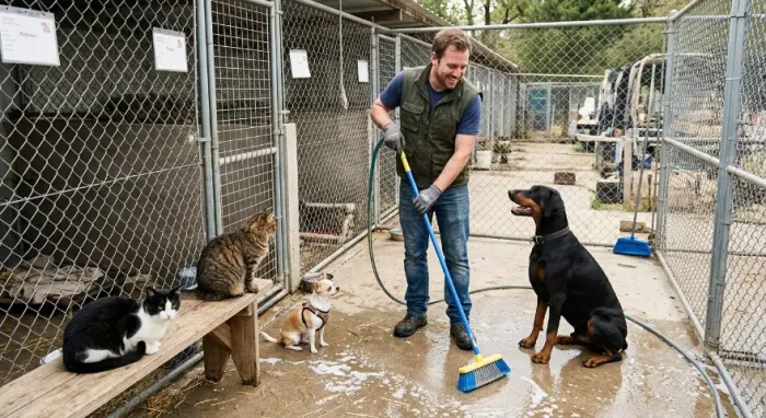 Limpeza de casas, terrenos ou canis