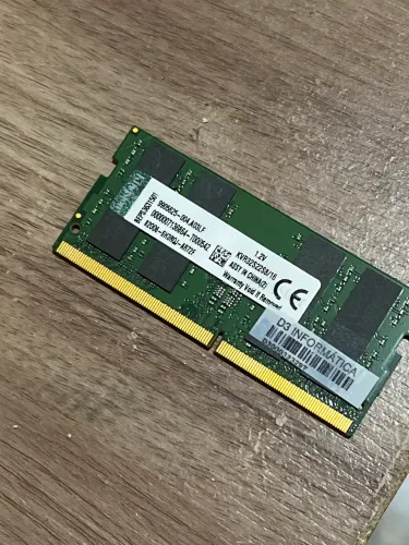 Memória RAM Kingston 16GB DDR4 3200MHz SO-DIMM Notebook - KVR32S22S8/16