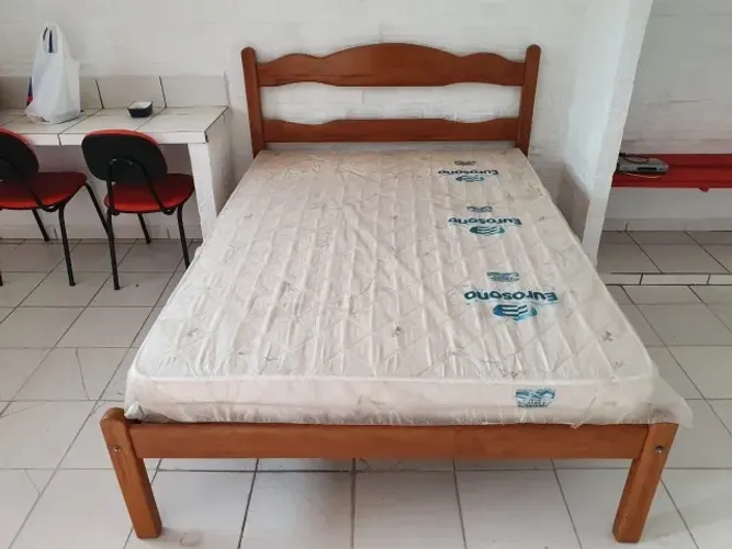 Cama Madeira Lei mais Colchão