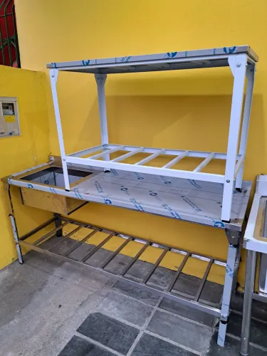 Ac Bancada inox com pia 190x55