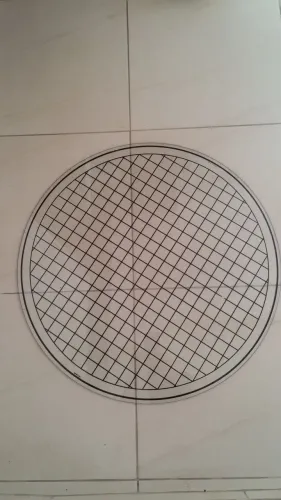 Tampo de vidro desenhado
