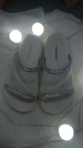 Sandália papete rasteira moleca tam 35