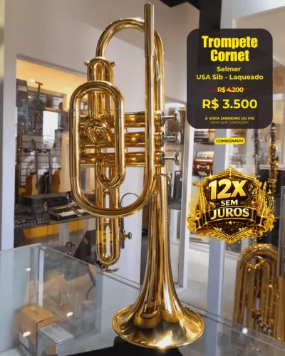 Trompete Cornet Selmer USA Sib - Laqueado