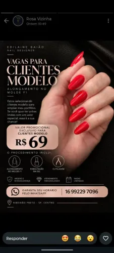 Alongamento de unhas em gel