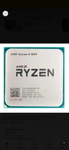 Processador AMD Ryzen 5 1600 com Cooler original