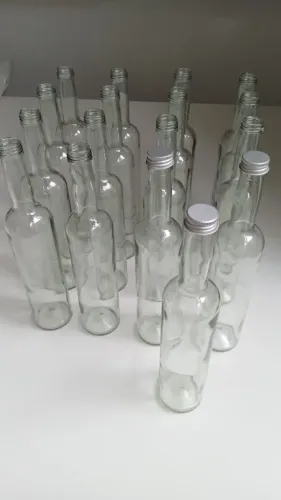 Garrafas de vidro 510ml para decoração ou armazenamento (todas com tampa) - 17 unidades