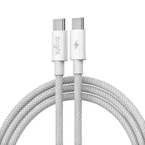 CABO USB TIPO C (MACHO) X USB TIPO C MACHO 3.0A TURBO 1M BRANCO CB006 - LOJA DADO DIGITAL