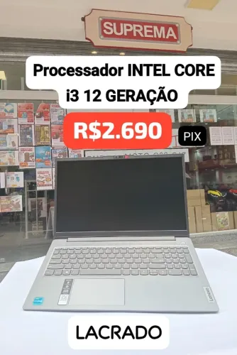 NOTEBOOK i3 12 geração 8GB DDR5 128GB ARMA 15.6" LENOVO LACARDO