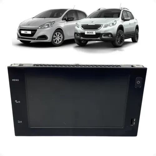 Tela Multimídia Peugeot 2008 208 1.6 2017 2018 2019 2020