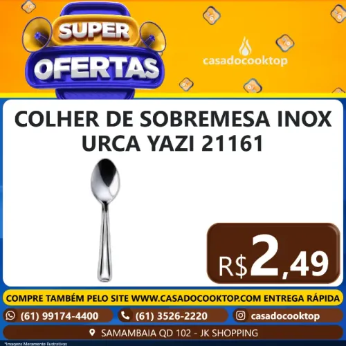 COLHER DE SOBREMESA INOX URCA YAZI 21161