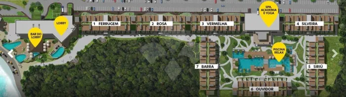 Apartamento com terraço (cota) Surfland, Garopaba/SC