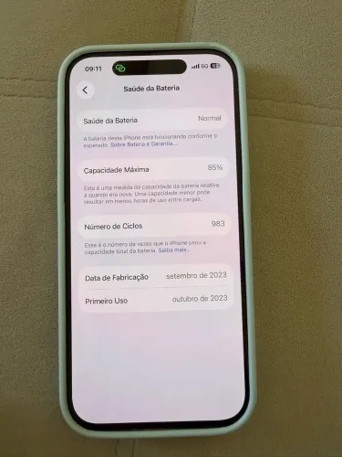 iPhone 15 Pro 256Gb - Preto - Usado em Excelentes condições