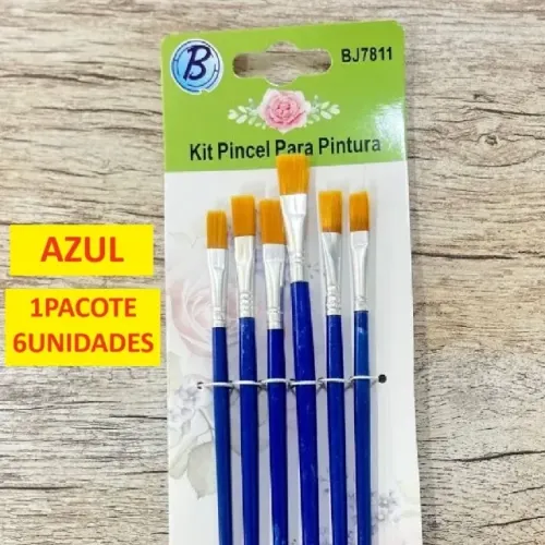 Kit 6 Unidades de Pincéis para Pintura