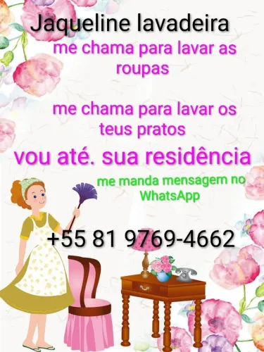 Faxina ou diarista cuidadora de idoso ou babá 