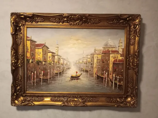 Canais de Veneza pintura a Óleo 