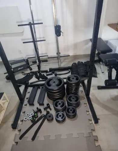 Kit Academia. 222kg, Bodybuilding / Powerlifting