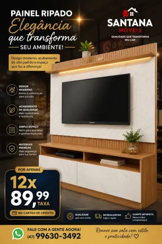 Painel com rack