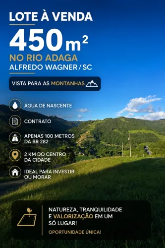 Terreno com Vista Espetacular em Alfredo Wagner | Oportunidade!